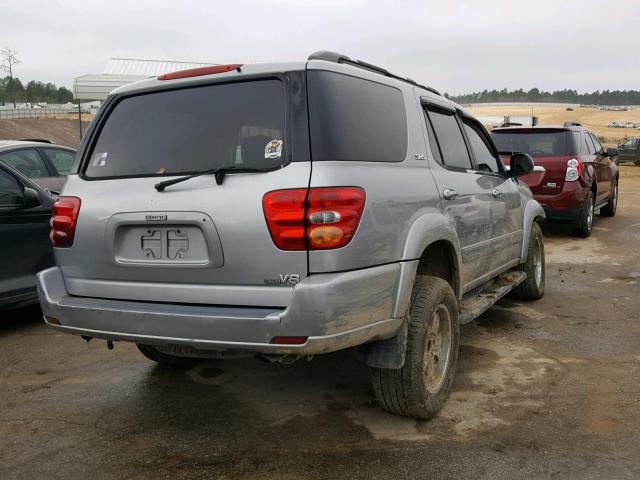 5TDZT34A11S038175 - 2001 TOYOTA SEQUOIA SR SILVER photo 4