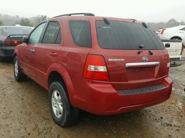 KNDJD735885792440 - 2008 KIA SORENTO EX MAROON photo 3