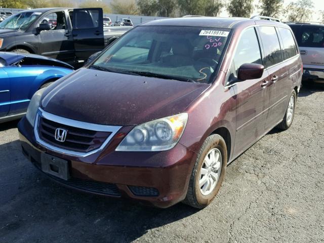 5FNRL38789B015779 - 2009 HONDA ODYSSEY EX BURGUNDY photo 2