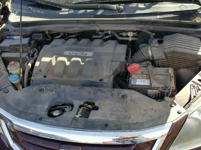 5FNRL38789B015779 - 2009 HONDA ODYSSEY EX BURGUNDY photo 7