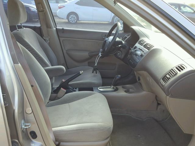 1HGES26761L055828 - 2001 HONDA CIVIC EX ბეჟი ფოტო 5