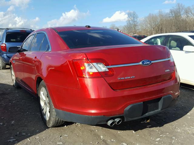 1FAHP2EW4BG166545 - 2011 FORD TAURUS SEL RED photo 3