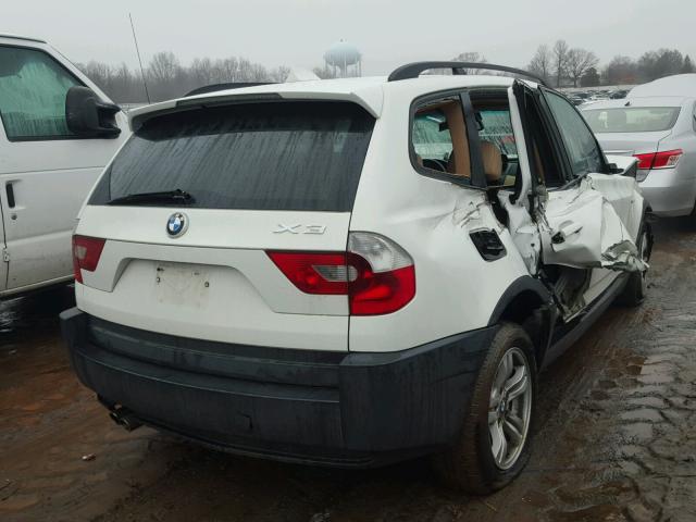 WBXPA93475WD20943 - 2005 BMW X3 3.0I WHITE photo 4