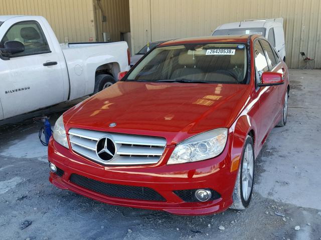 WDDGF5EB7AR092151 - 2010 MERCEDES-BENZ C 300 RED photo 2