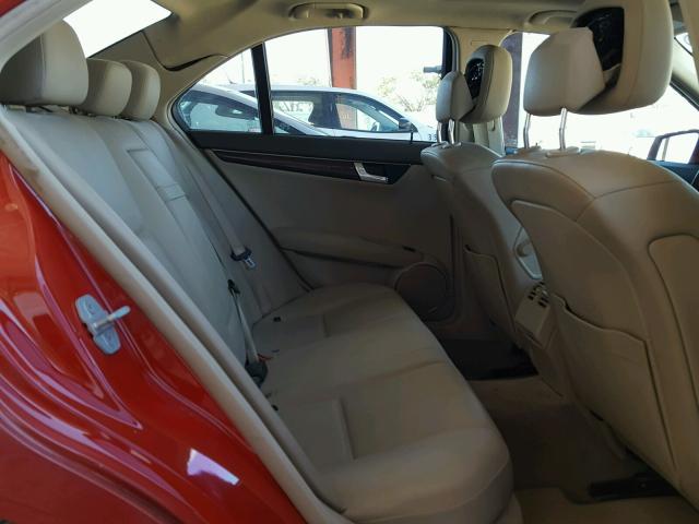 WDDGF5EB7AR092151 - 2010 MERCEDES-BENZ C 300 RED photo 6