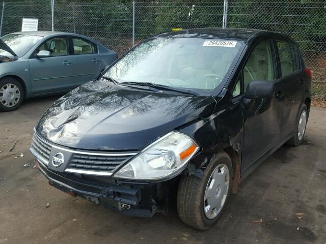 3N1BC13E49L452131 - 2009 NISSAN VERSA S BLACK photo 2