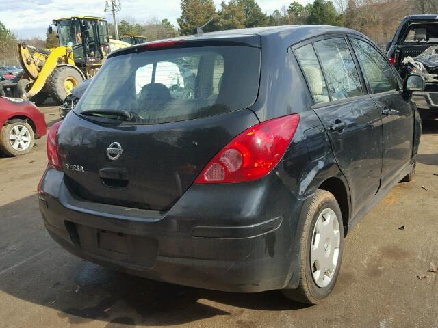 3N1BC13E49L452131 - 2009 NISSAN VERSA S BLACK photo 4