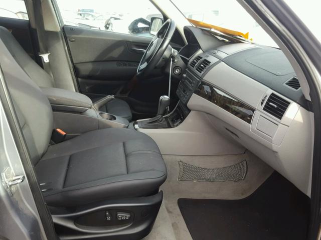 WBXPC93488WJ09441 - 2008 BMW X3 3.0SI SILVER photo 5