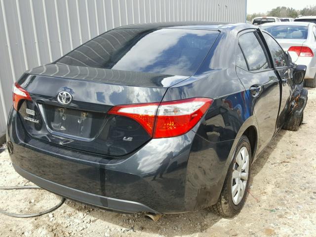 2T1BURHEXEC108463 - 2014 TOYOTA COROLLA L BLACK photo 4