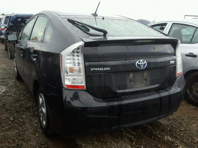 JTDKN3DU7B0291589 - 2011 TOYOTA PRIUS BLACK photo 3