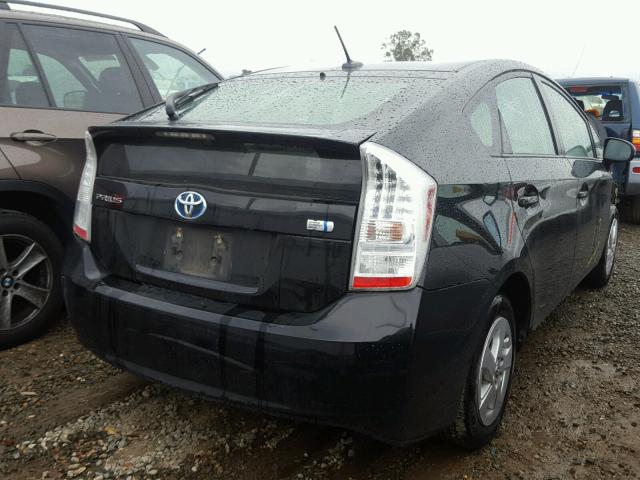 JTDKN3DU7B0291589 - 2011 TOYOTA PRIUS BLACK photo 4