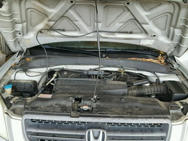 2HKYF18624H614346 - 2004 HONDA PILOT EXL SILVER photo 7