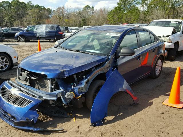 1G1PC5SH4C7403067 - 2012 CHEVROLET CRUZE LS BLUE photo 2