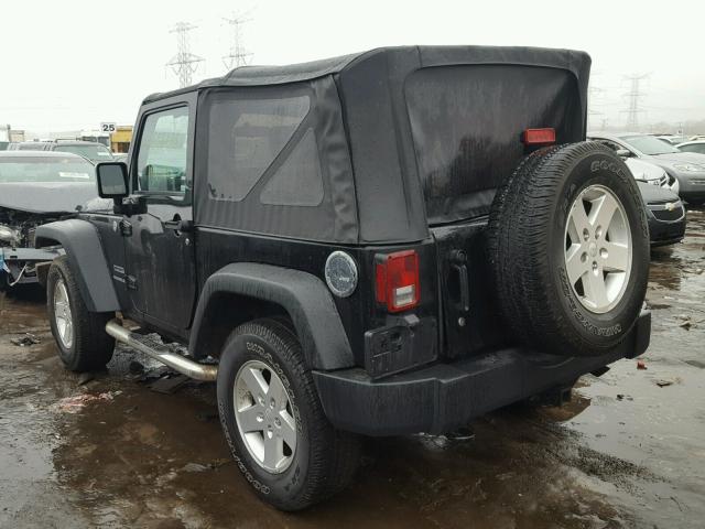 1J4AA2D12AL127794 - 2010 JEEP WRANGLER S BLACK photo 3