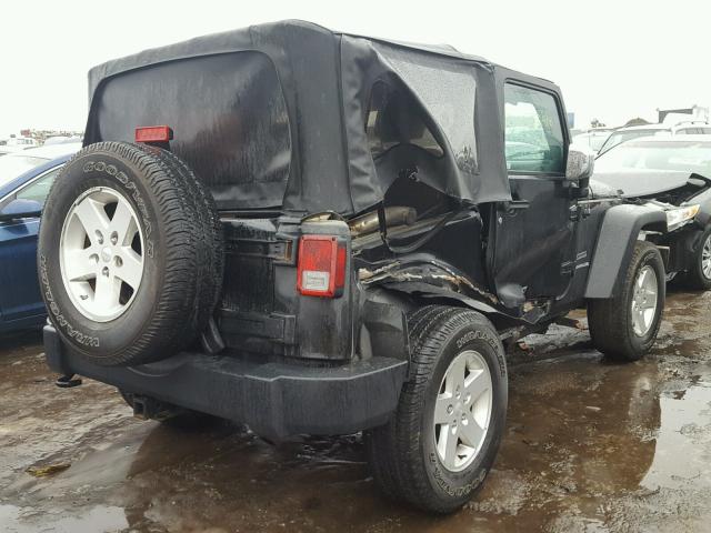 1J4AA2D12AL127794 - 2010 JEEP WRANGLER S BLACK photo 4