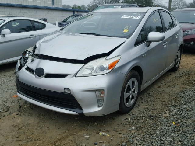 JTDKN3DU9C5376163 - 2012 TOYOTA PRIUS SILVER photo 2