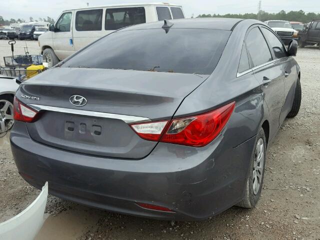 5NPEB4ACXCH325133 - 2012 HYUNDAI SONATA GLS GRAY photo 4