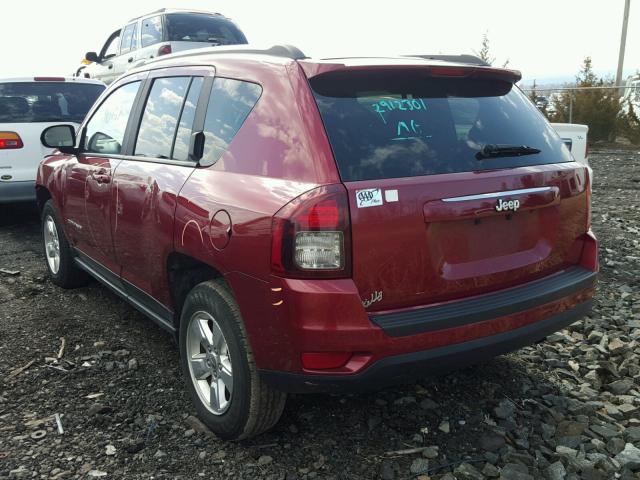 1C4NJCBA2ED511039 - 2014 JEEP COMPASS SP RED photo 3