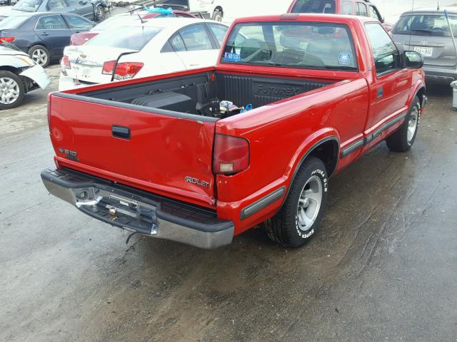 1GCCS1449X8188443 - 1999 CHEVROLET S TRUCK S1 RED photo 4