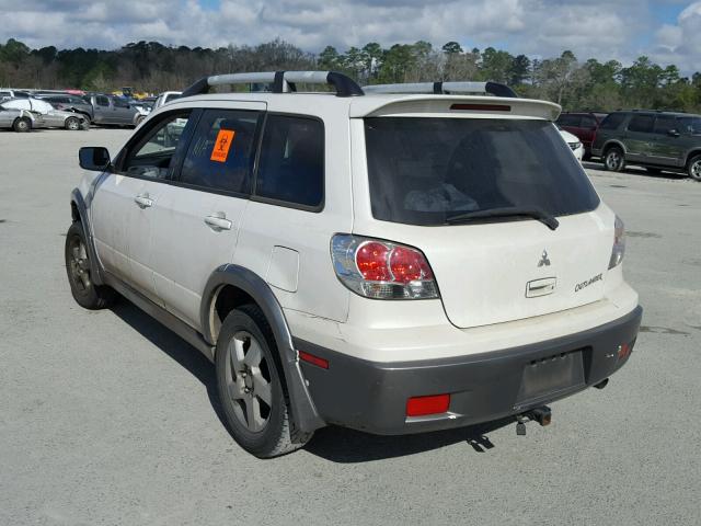 JA4LX41F74U001108 - 2004 MITSUBISHI OUTLANDER WHITE photo 3