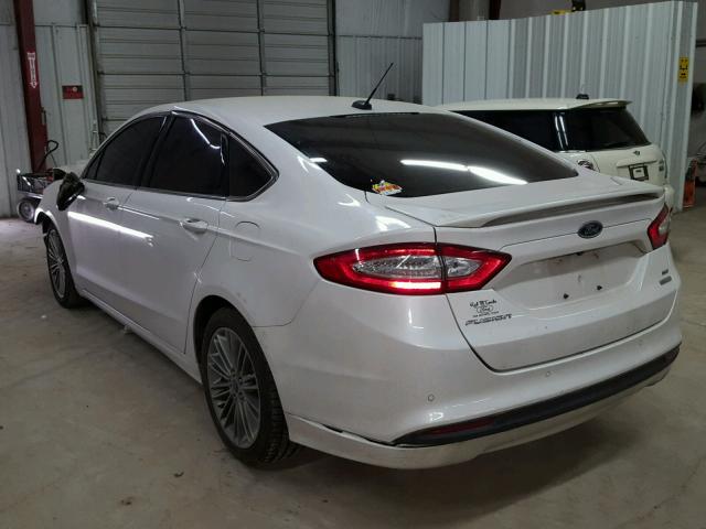 3FA6P0HR3DR360531 - 2013 FORD FUSION SE WHITE photo 3