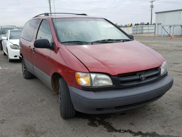 4T3ZF19C7YU189620 - 2000 TOYOTA SIENNA CE RED photo 1