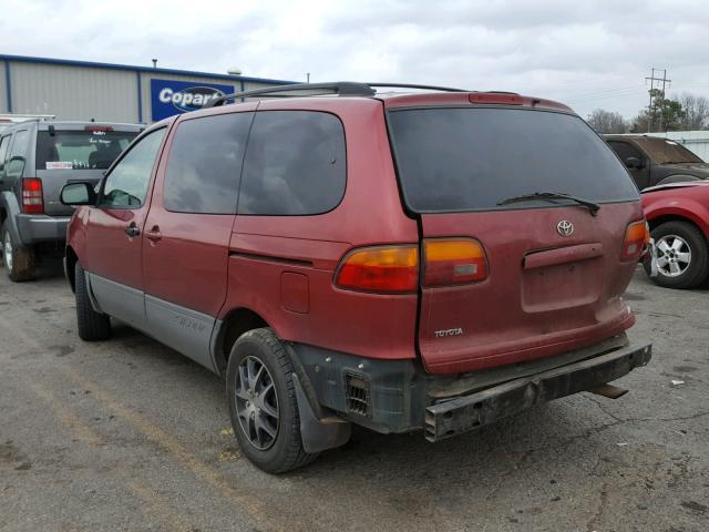 4T3ZF19C7YU189620 - 2000 TOYOTA SIENNA CE RED photo 3