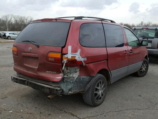 4T3ZF19C7YU189620 - 2000 TOYOTA SIENNA CE RED photo 4