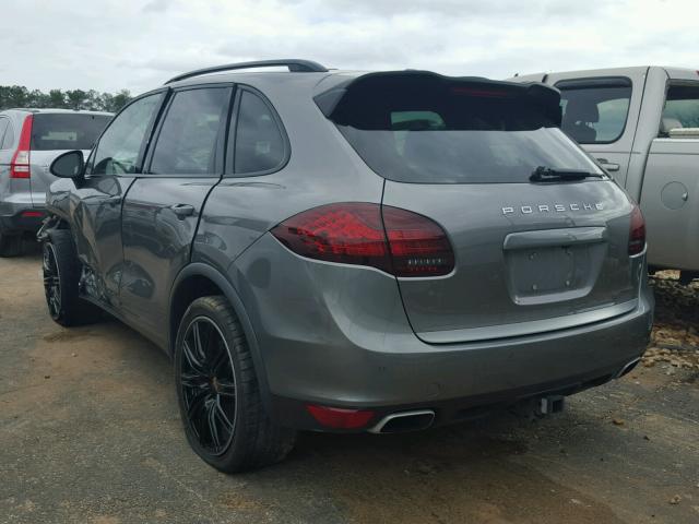 WP1AA2A20DLA10267 - 2013 PORSCHE CAYENNE GRAY photo 3