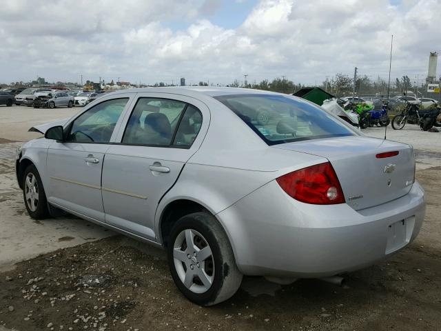 1G1AK52F857589593 - 2005 CHEVROLET COBALT SILVER photo 3