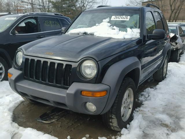 1J4GL48K54W103477 - 2004 JEEP LIBERTY SP BLACK photo 2