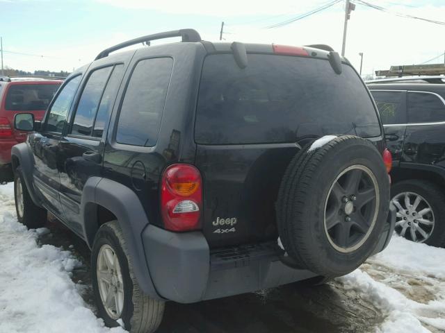 1J4GL48K54W103477 - 2004 JEEP LIBERTY SP BLACK photo 3