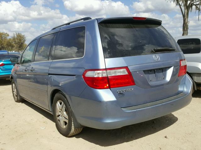 5FNRL38476B013295 - 2006 HONDA ODYSSEY EX BLUE photo 3