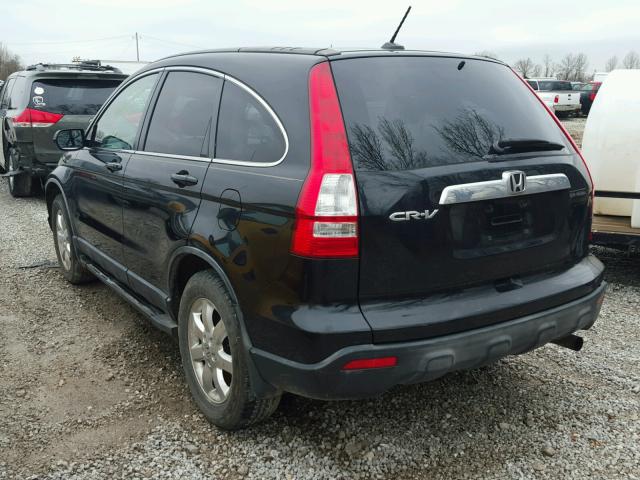 JHLRE48707C039099 - 2007 HONDA CR-V EXL BLACK photo 3