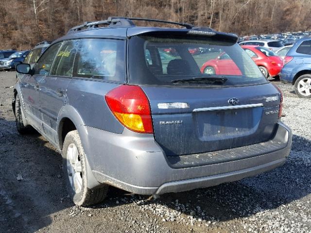 4S4BP61C656367291 - 2005 SUBARU LEGACY OUT BLUE photo 3