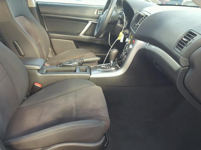 4S3BL616397213700 - 2009 SUBARU LEGACY 2.5 SILVER photo 5