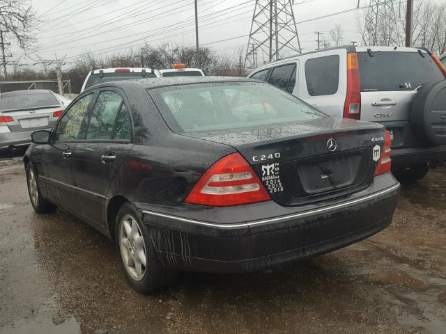 WDBRF81J73F377422 - 2003 MERCEDES-BENZ C 240 4MAT BLACK photo 3