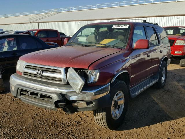 JT3GN86R4Y0147331 - 2000 TOYOTA 4RUNNER SR RED photo 2