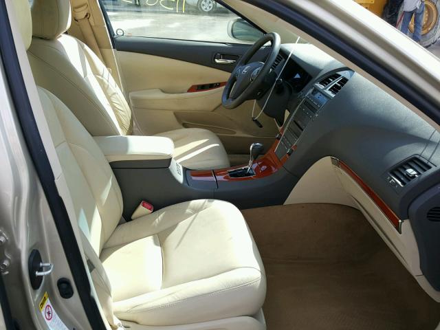 JTHBK1EG9A2408614 - 2010 LEXUS ES 350 BEIGE photo 5