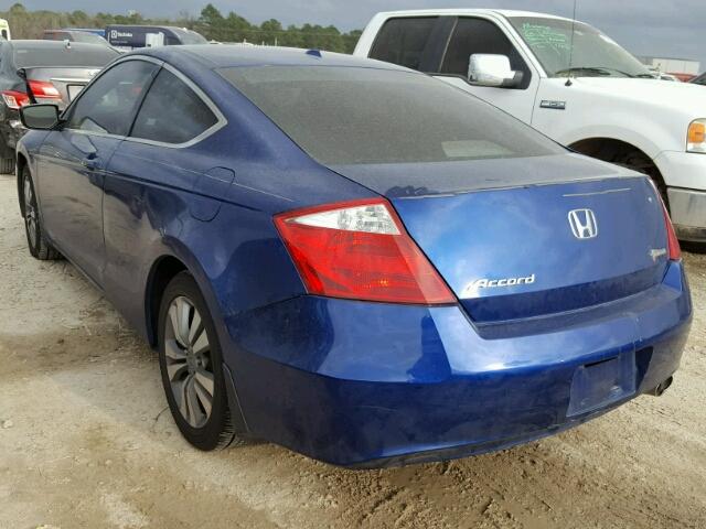 1HGCS12839A009364 - 2009 HONDA ACCORD EXL BLUE photo 3