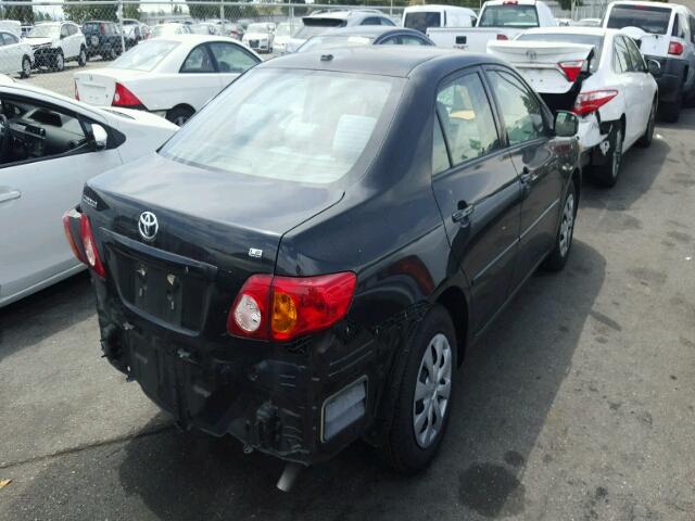 1NXBU4EE8AZ243179 - 2010 TOYOTA COROLLA BA BLACK photo 4