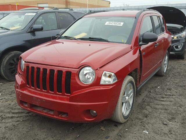 1J4FT47B29D171994 - 2009 JEEP COMPASS SP RED photo 2