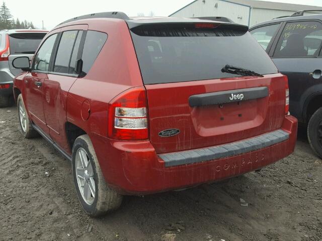 1J4FT47B29D171994 - 2009 JEEP COMPASS SP RED photo 3