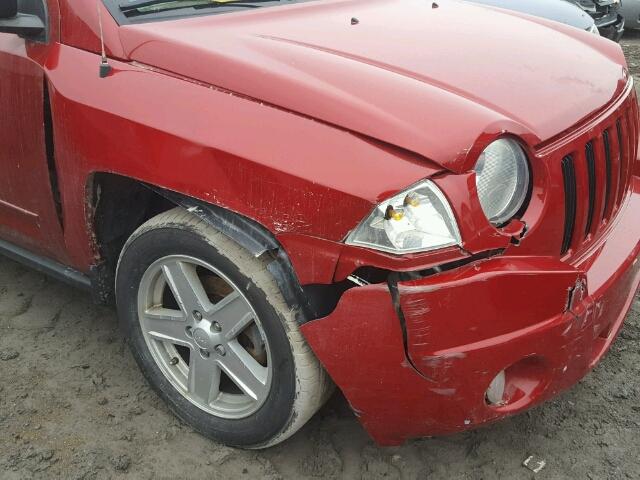 1J4FT47B29D171994 - 2009 JEEP COMPASS SP RED photo 9