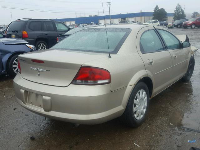 1C3EL46RX4N314312 - 2004 CHRYSLER SEBRING LX GOLD photo 4