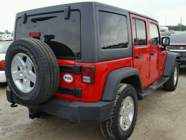 1C4HJWDG6DL683840 - 2013 JEEP WRANGLER U RED photo 4