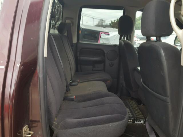 1D7HU18D14S681953 - 2004 DODGE RAM 1500 S BURGUNDY photo 6