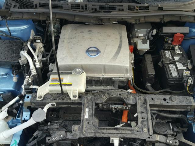 1N4AZ0CP8EC336607 - 2014 NISSAN LEAF S BLUE photo 7