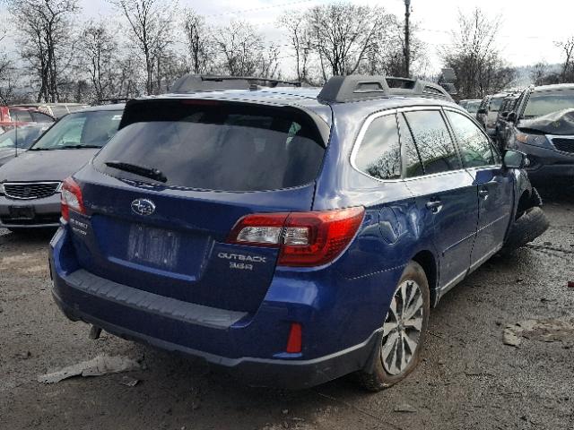 4S4BSENC2F3299612 - 2015 SUBARU OUTBACK 3. BLUE photo 4