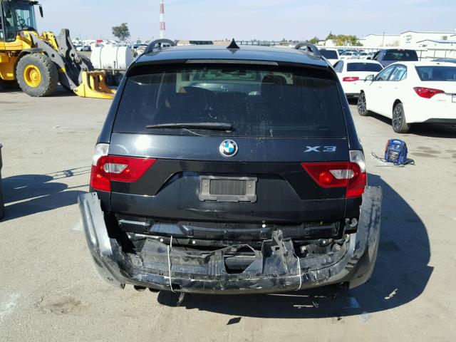 WBXPA93446WG76719 - 2006 BMW X3 3.0I BLACK photo 9